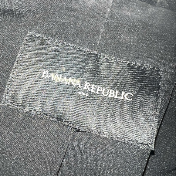 Banana Republic Factory black Faux Suede vegan leather short biker Jacket S - Picture 7 of 16